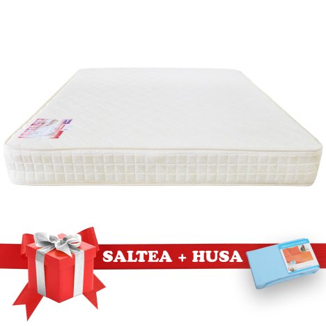 Set Saltea SuperOrtopedica Saltex 1600x2000 + Husa cu elastic